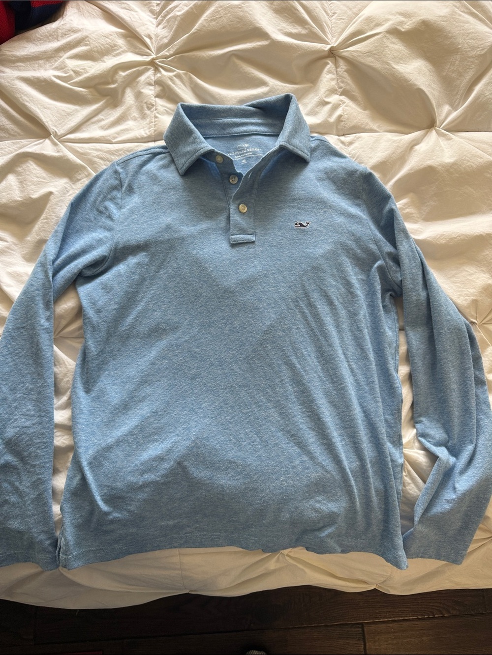Vineyard Vines Sky Blue Long-Sleeve Polo